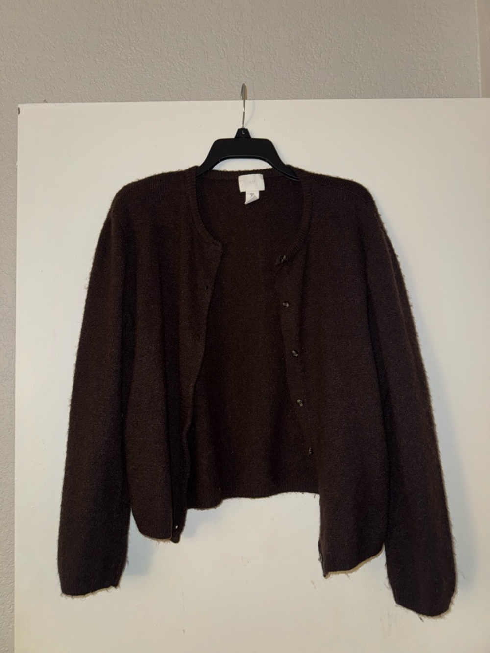 H&M Dark Brown Women's Button-Front Cardigan